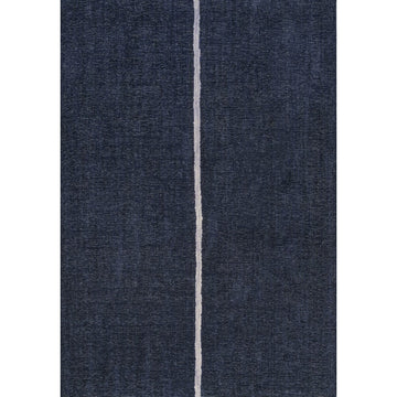 Linja Solid Centre Stripe Machine-washable Area Rug
